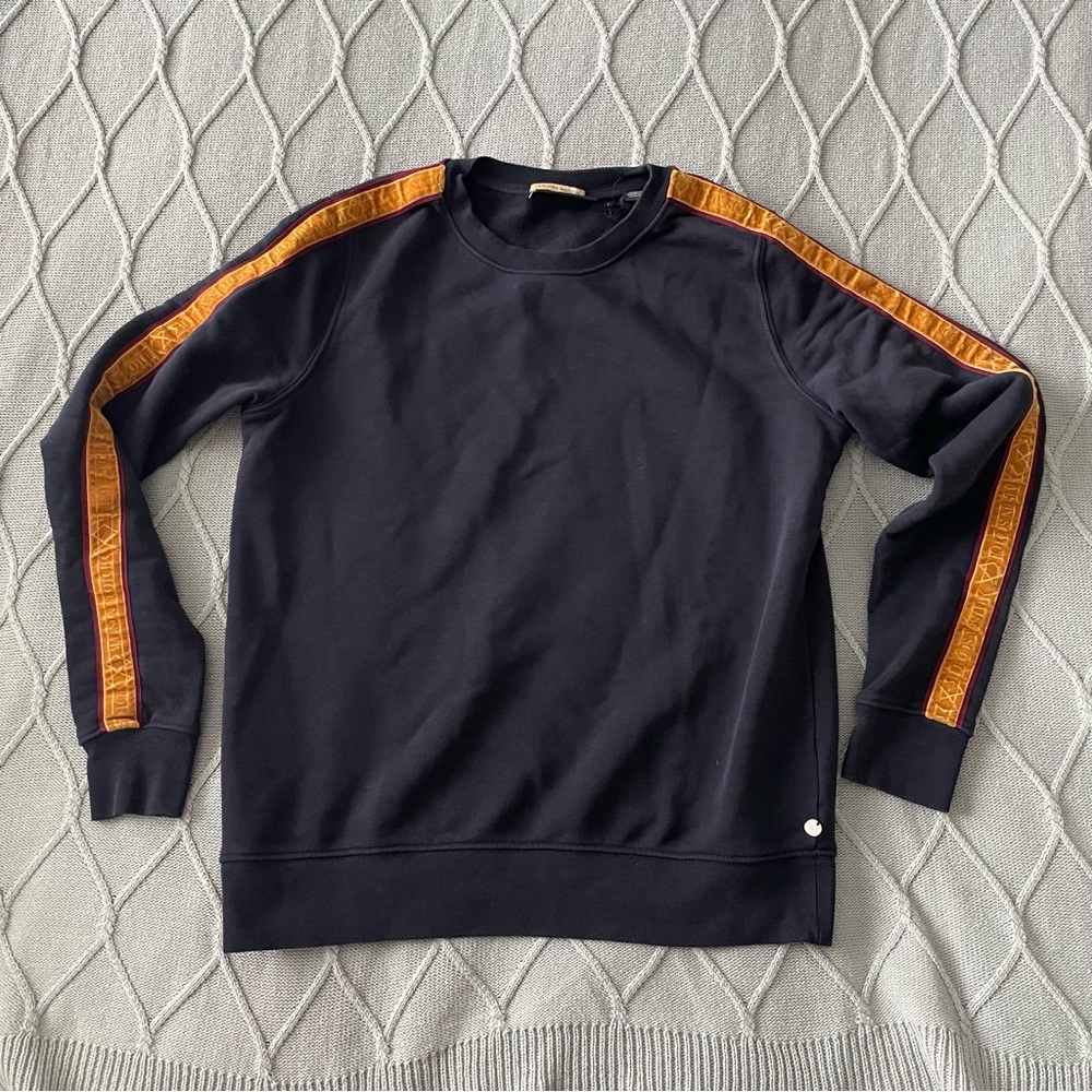 Scotch & Soda Crewneck Sweatshirt with Velvet Orange Trim